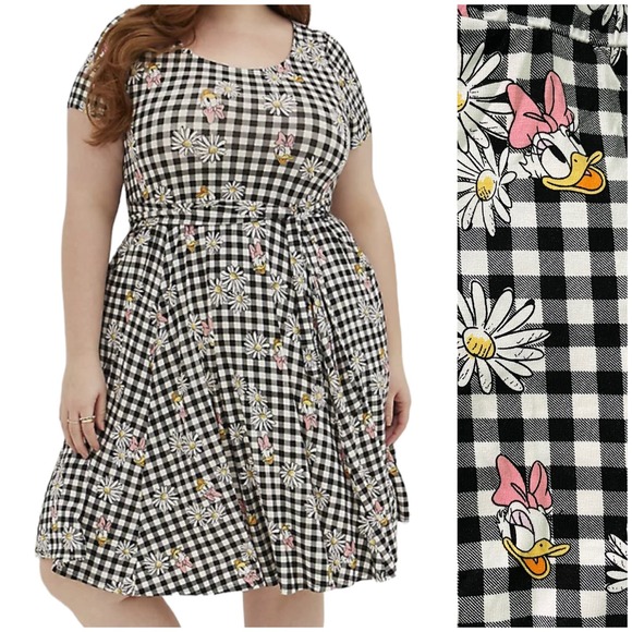 Torrid NWT Disney Mickey & Friends Tie-Front Dress Super Soft Daisy Duck Size 4X - Picture 1 of 8